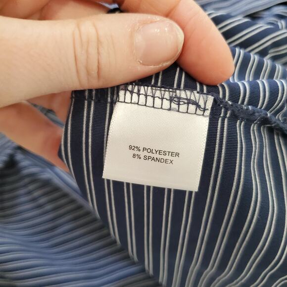 Peter Millar Texas Longhorns Summer Comfort Polo Shirt Mens 2XL Navy Stripe - Picture 7 of 9